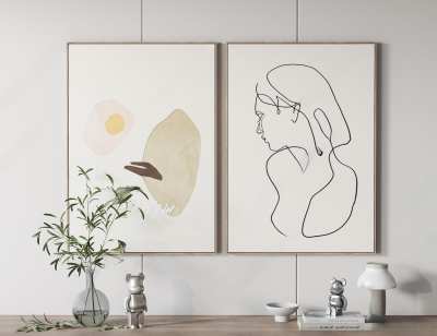 北欧装饰画3D模型下载